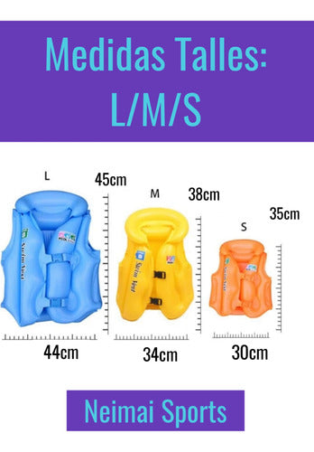 Swim Vest Inflatable Baby Life Jacket Size L 2