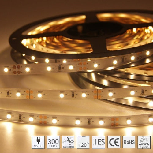 LED Strip 5050 Roll 10 Meters Colors 12V Interior + Power Supply 18