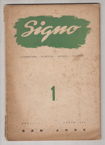 1952 Uruguay Revista Cultural Signo De San Jose Unico Numero 0