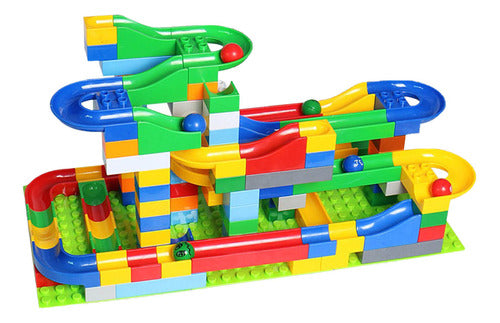 By El Rey 2 In 1 Block Track With Balls - Race Track Set 0