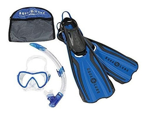 Adjustable Aqualung Amika Snorkel Kit with Fins 0