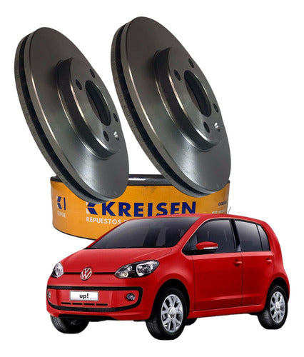 Kreisen Kit Juego X2 Discos De Freno VW Up! 236mm 0