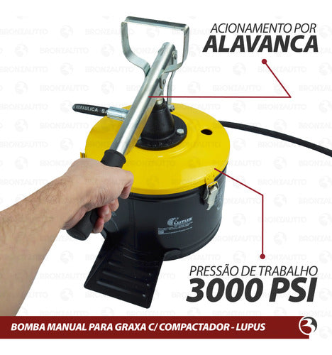 Engraxadeira Manual 4kg Bomba Graxa Profissional Lupus 7003 3