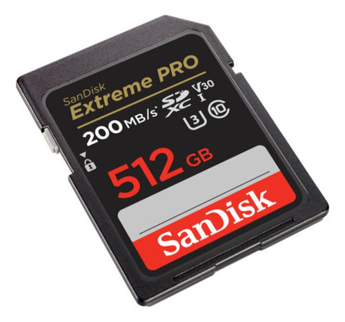 Memoria Sandisk 512gb Extreme Pro Uhs-i Sdxc 200mb/s C10 V30 2