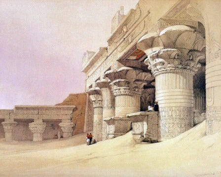 David Roberts Templo De Edfu Egipto - Lámina 45x30 Cm 1