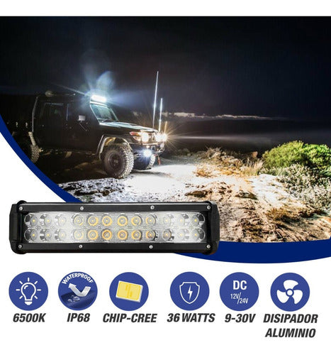 24 Inch Straight Auxiliary Bar 72W 6480lm Auto Off Road 4x4 Led 1