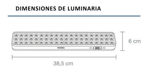 Tacoma Luminaria De Emergencia 60led 6000k 300lm 2