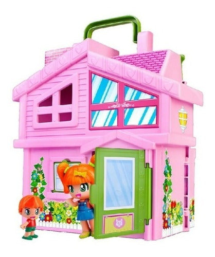 Pinypon Playset Pink House Carry Case with Accessories Original 17012 1