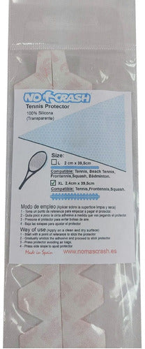 No + Crash Silicone XL Transparent Tennis Racket Protector 1