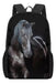 Mochila Para Niños Y Niñas Con Estampado Caballo Negro 1