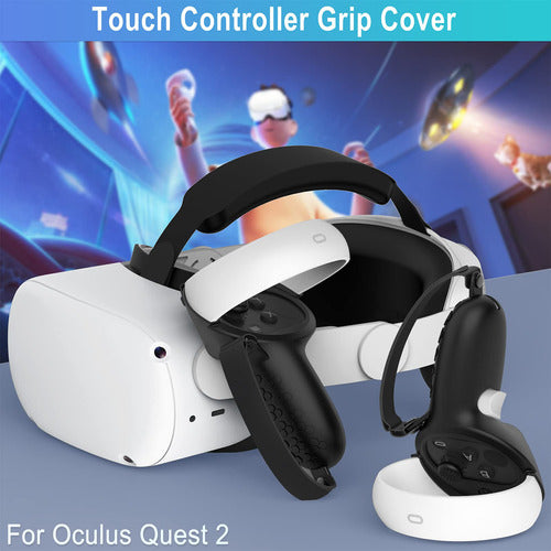 Amzdm Controller Grip for Oculus Meta Quest 2 - Black 5