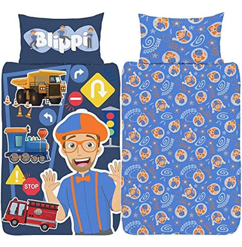 Blippi Individual Duvet Cover - Reversible Bedding Set 0