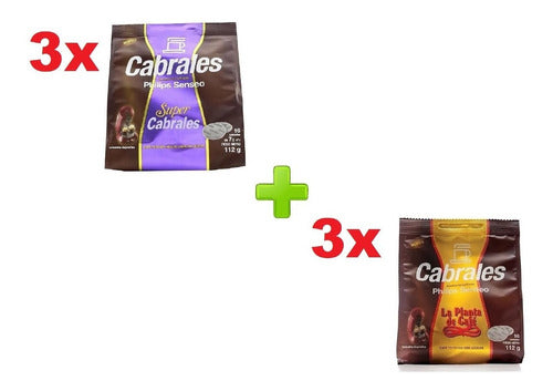 Cabrales Philips Senseo Coffee Capsule Combo 3x Super + 3x La Planta 0