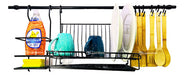 Luperstore Dish Rack Kit + Cleaning Set + 6 Hooks + 90 cm Black Rail 0