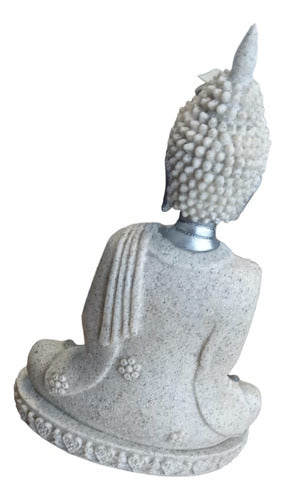 Generic Silver Sitting Buddha in Lotus Position - 16 cm Buddha Praying 6