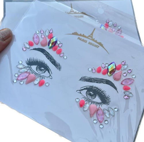 Holographic Strass Face Sticker 0