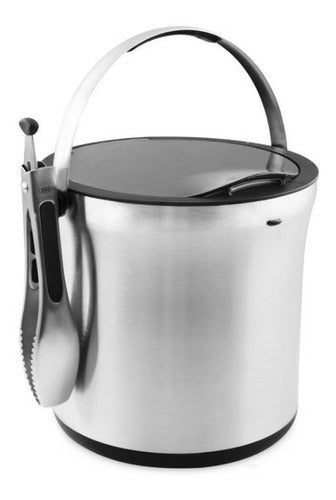 OXO Stainless Steel Ice Bucket with Tongs 2