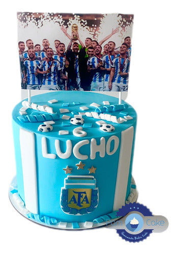 Torta Futbol Argentina Copa Campeones Mundial America Messi 0