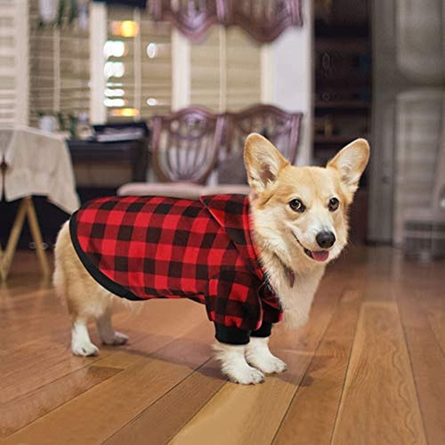 Blaoicni Plaid Dog Hoodie Sudadera Sueter Para Perros Media 2