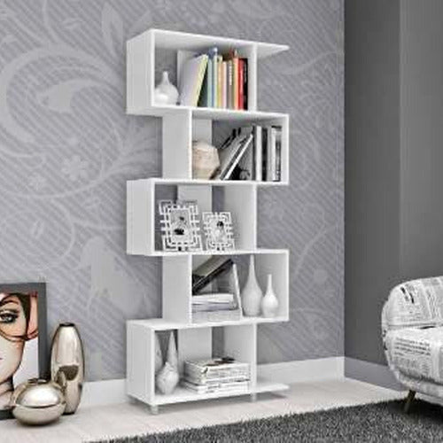 Welaman Retro Line 5-Shelf Library Unit in White 1