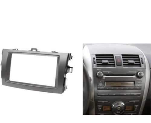 Marco Adaptador Toyota Corolla Para Stereo Doble Din Gris 4