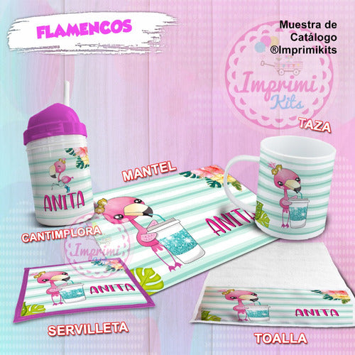 Plantillas Diseños Para Sublimar Set De Jardin Flamencos 2 1