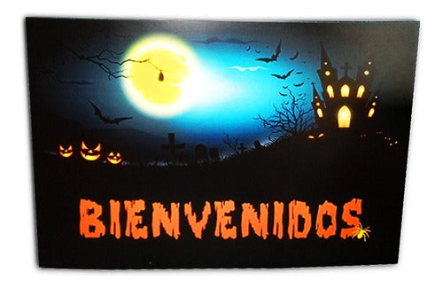 Póster Bienvenida Halloween Personalizado - De Cartón 0