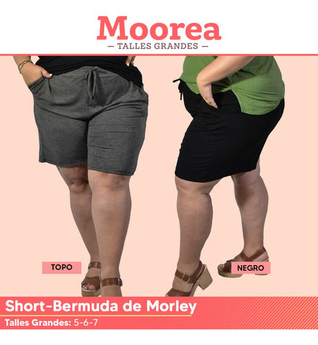 Moorea Online Short Tipo Bermuda Morley De Mujer Talles Grandes Bolsillo 1