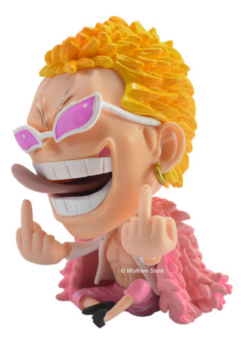 Figura Muñeco Gashapone De One Piece Cabezona Doflamingo 1