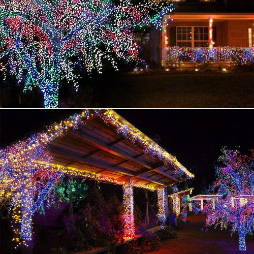 Luces Led Navidad Exterior Multicolor Con Enchufe 100m 5