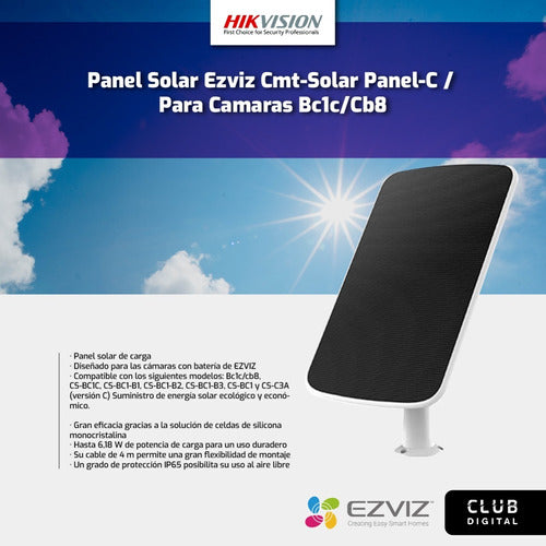 EZVIZ Solar Charging Panel for IP65 Security Cameras 4