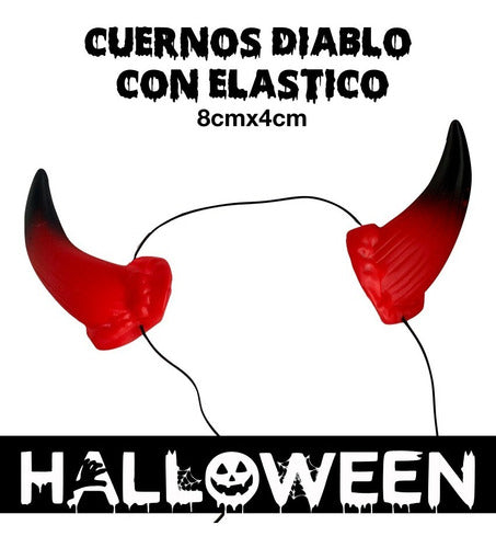 Party Store Cuernos Diablo Diablita Disfraz Halloween Noche De Brujas 1