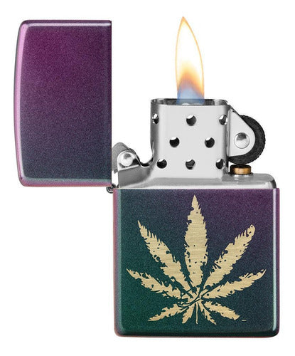 Zippo 49185 Iridescent Mari Juana Leaf Guarantee 3