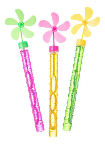 Super Burbuja 6 Large Bubble Wands with Pinwheel Souvenir Surprise 0