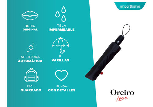 Las Oreiro Love Semi-Automatic Reinforced Umbrella for Women 1