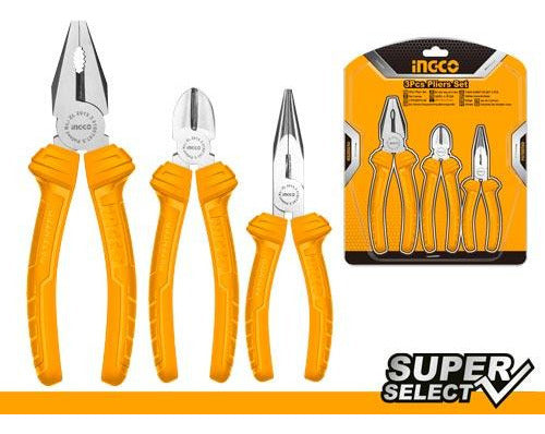 Set X 3 Pinzas Y Alicates Super Select Ingco Hkps08311 P G 1