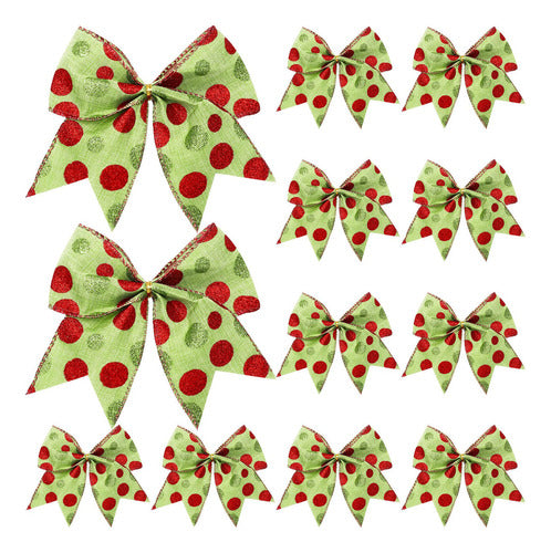 Jetec 12 Christmas Bows for Christmas Tree Decoration 0