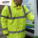 NUBUS Fluorescent Yellow Cold Jacket with Reflective Features - Sizes XS-S-M-L 2