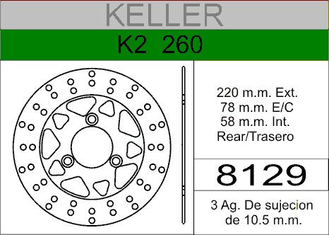 Hd Disc Brake Rear Keller 260 0