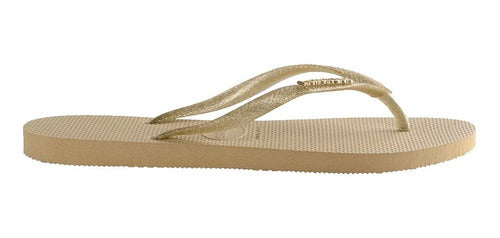 Havaianas Slim Logo Metallic Flip Flops for Women 0