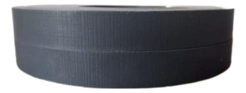 Tapacanto Pvc Lino Negro 22 Mm X 0,40 Por 50 Mts 0