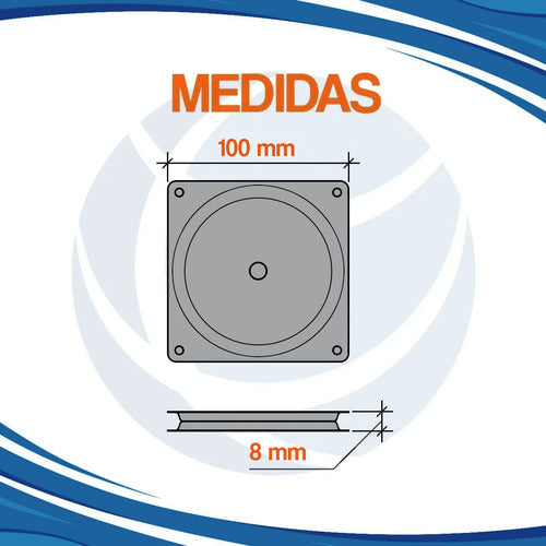 Cima Plato Base Giratorio 100 X 100 Mm Para Tv Hasta 80 Kg Mueble 3