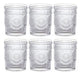 HYF Premium Transparent Cut Glass Glasses Set of 6 - 320ml 0