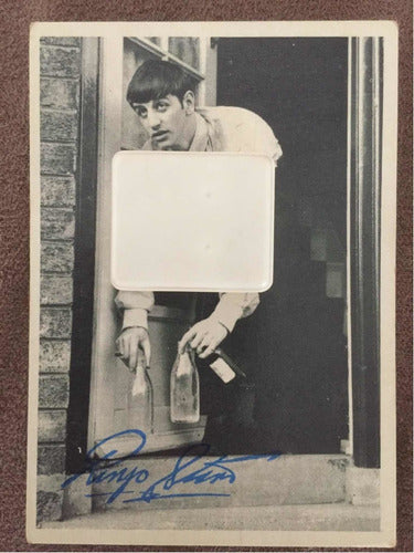 Lote N° 8-  Son 5 Tarjetas Los Beatles  Firma Impresa 1964 1