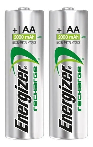 Combo 6 Pilas Aa Recargable Energizer + Cargador Energizer 1