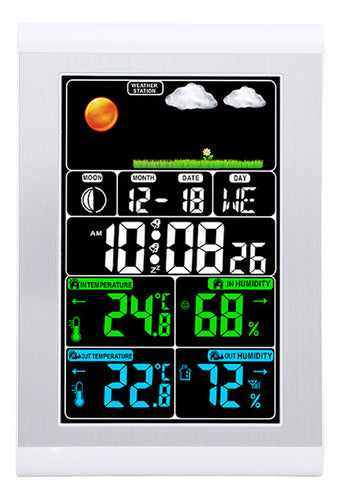 Temperatura Do Display Digital Do Relógio Meteorológico 0