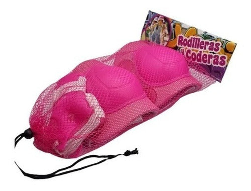 Set Proteccion Codera Rodillera Muñequera Rosa 6