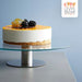 Elegant 30cm Glass Rotating Cake Stand with Stainless Steel Base 5