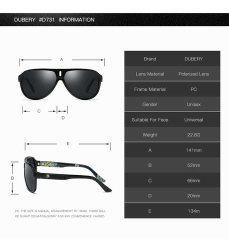 Dubery Original HD Polarized UV400 Sports Sunglasses 2