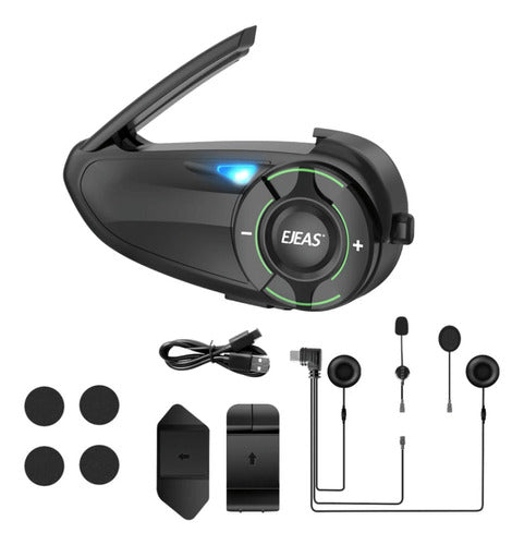 Intercomunicador Ejeas Q8 Moto Bluetooth 6 Cascos Motoscba 2